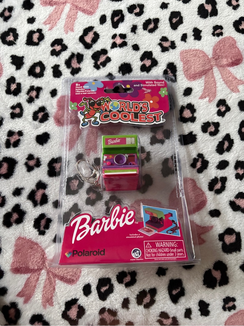 Vintage Barbie Polaroid Camera Keychain With Sound